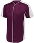 Augusta Sportswear Full-Button Baseball Jersey (1655), Color 'Maroon/White'